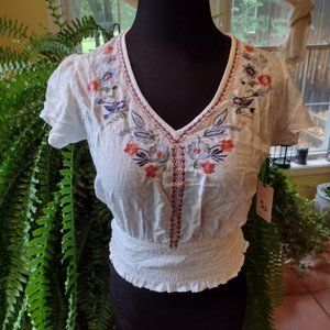 sincerely jules embroidered top